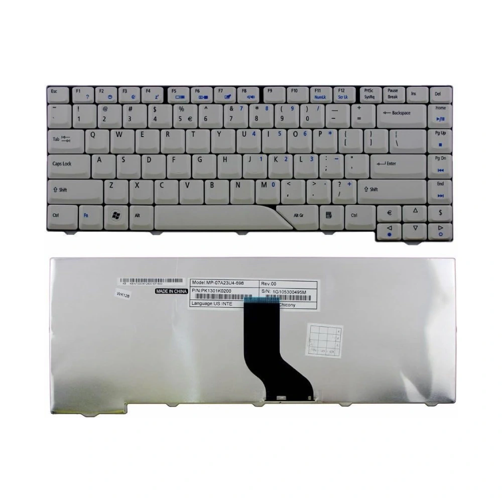 Teksus Laptop Keyboard For Acer Aspire 4710 White view 2